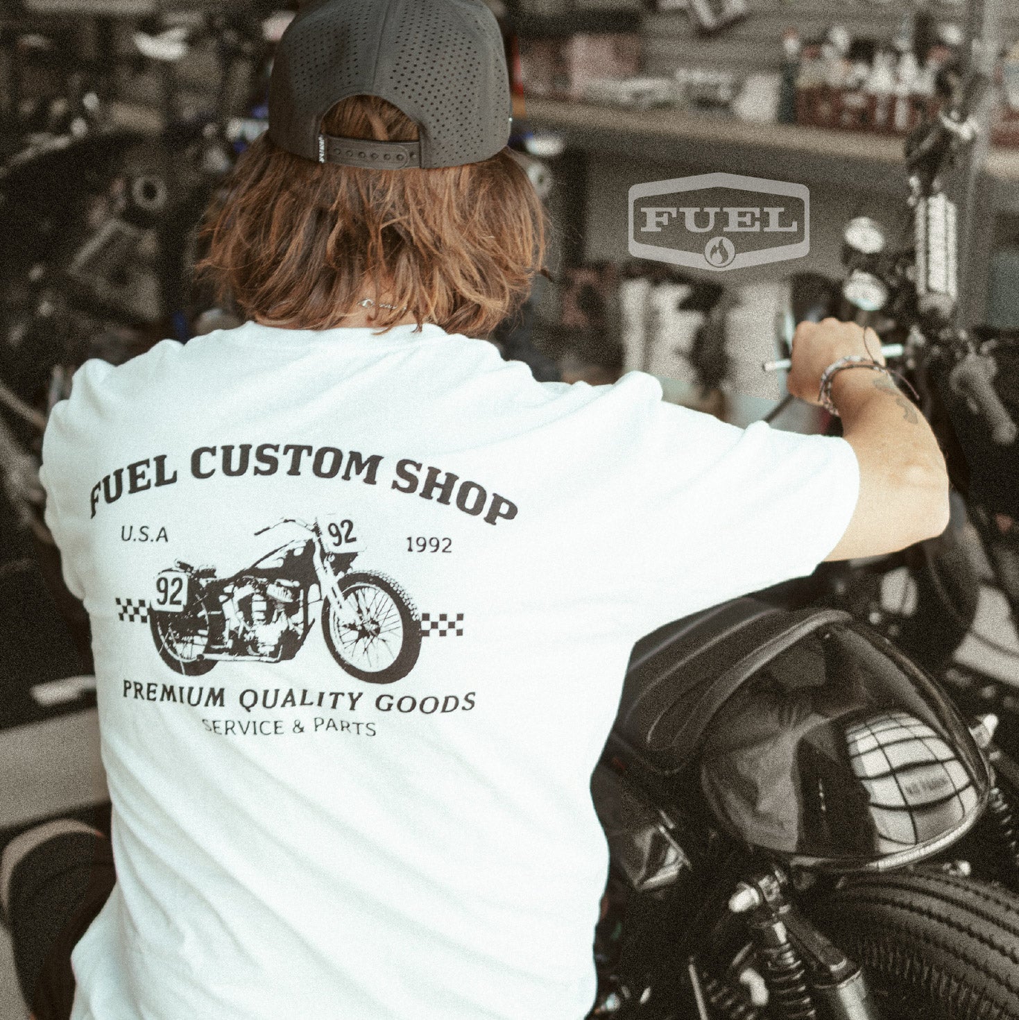 Custom Shop Tee - White– Fuel Clothing Company