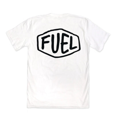 Tees - Scribble Shield Tee - White - Fuel - Fuel Clothing Company