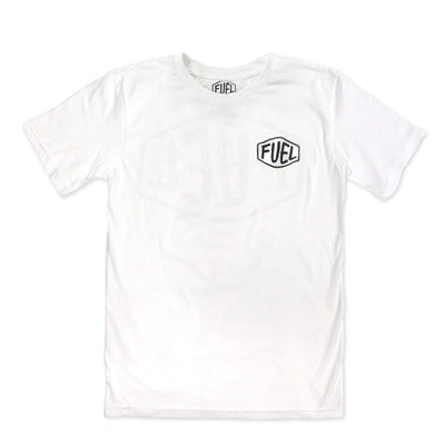 Tees - Scribble Shield Tee - White - Fuel - Fuel Clothing Company